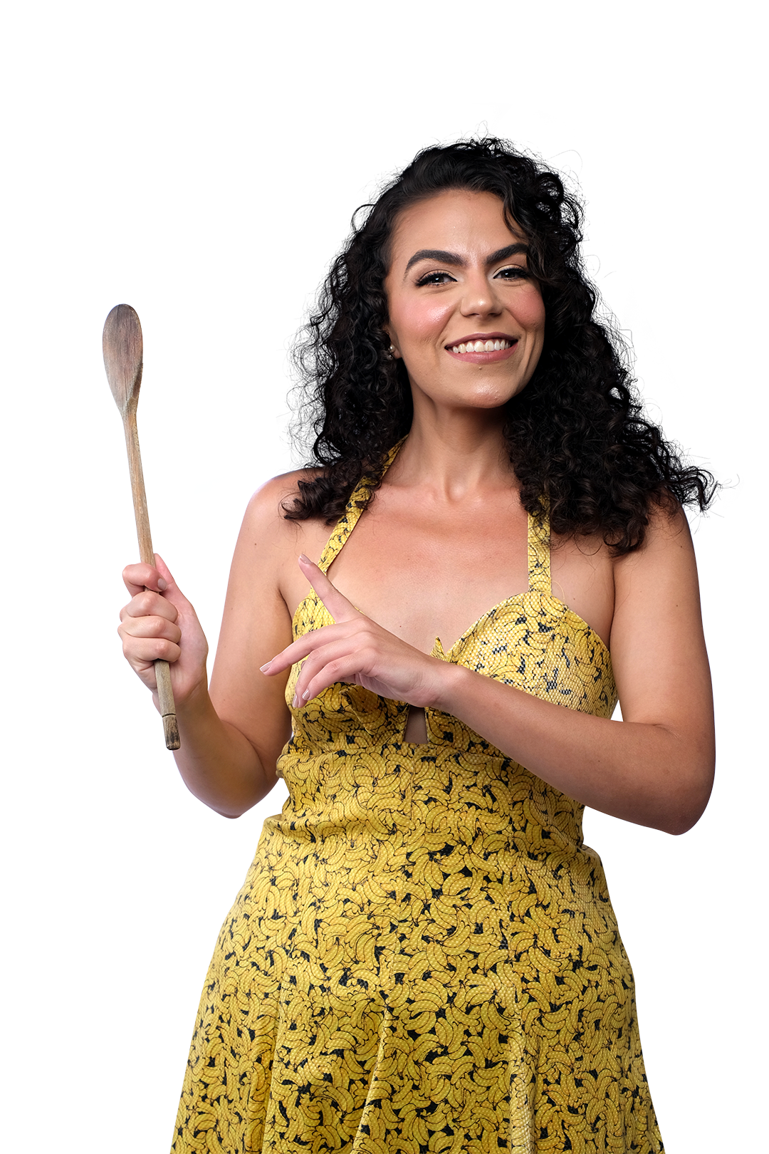 Foto da Cecilia Mauad com uma colher de pau